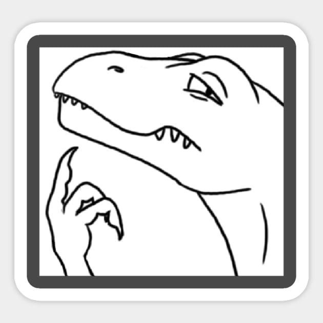 Embarrass Raptor Sticker by possumtees